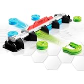 Fat Brain Toys Magshuto Knockout Rail, Magnetic Trick Shot System, Unique 2 Player Magnet Launching Game for Kids and Tweens Ages 6 and Up