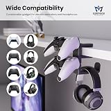 EURPMASK 3-in-1 Headset Controller Holder Clamp Mount Desk Organizer PC Gaming view 3