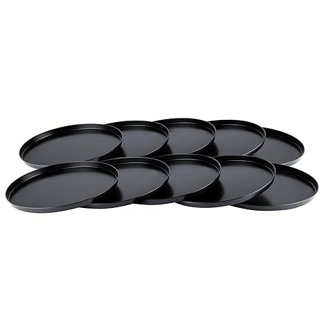 Grizzly Pizzablech 10er Set antihaft 28cm rund praktisches Backblech vielseitig Made in Germany