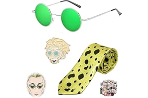 JinYu Cosplay Tie Glasses Pins Anime Cosplay Prop for Fans