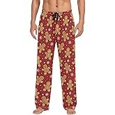 Eionryn Black White Dalmatian Dog Print Mens Pajama Pants Lounge Bottoms Soft Sleep Pants S