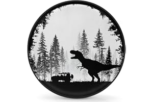 CFPOLAR Spare Tire Cover for RV Trailer,Dinosaur Waterproof Sun Leather Wheel Cover,Camper Spare Tire Covers Fit for Jeep Travel Trailer SUV Truck Accessories (17 in for Diameter 31” - 33”),F-5