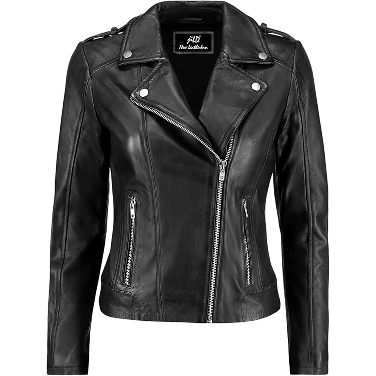 Edgy Moto Style Women's Real Leather Asymmetrical Jacket - Year