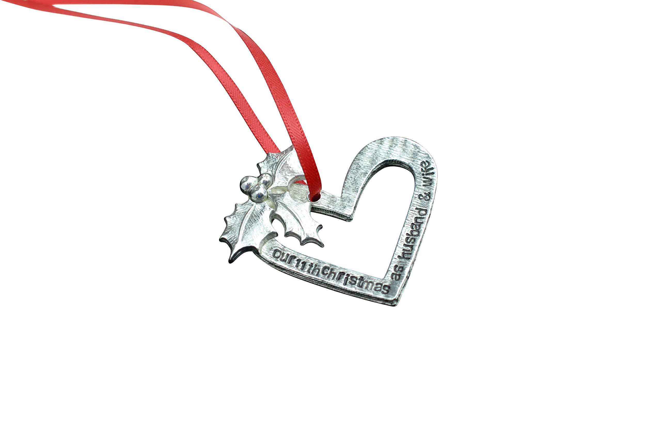 Our 11th Christmas As Husband & Wife - 11 YEAR Wedding Anniversary Christmas Tree Decoration