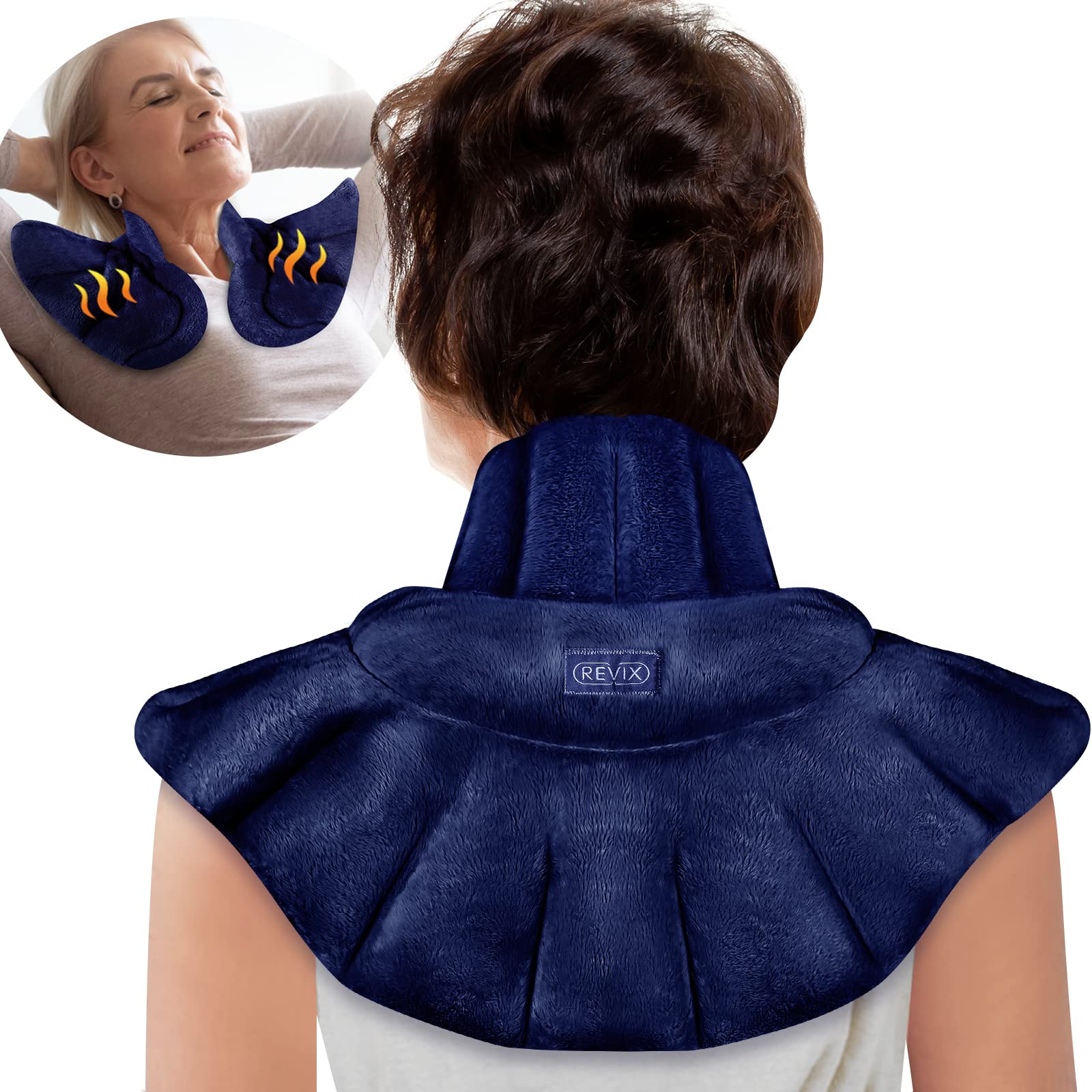 Photo 1 of REVIX Microwave Heating Pad for Neck Shoulders and Back, Weighted Hot Neck Shoulder Wrap with Herbal Aroma, Microwavable Moist Heat Warmer, Scented