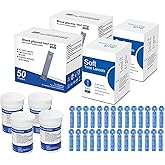 Blood Sugar Test Kit, 50 Universal Strips & 50 Sterile 28G Lancets, Fast Accurate Monitoring, Compatible with Blood Glucose M
