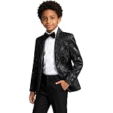Boy Blazer Kids Regular Fit Homecoming Suit Jacket Casual Party Sports Coat | Two Button, Notch Lapel, Vintage Patterned, Wedding Ring Bearer Sport Coat, Homecoming Blazer, Piano Recital Party Wear