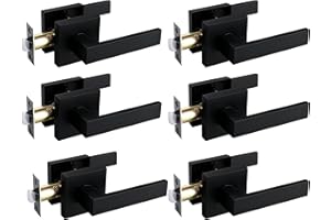 NEWBANG Solid Door Lever Handle Matte Black Finish