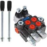 GXYWADY 2 Spool Hydraulic Directional Control Valve Double Acting Control Valve 11 GPM 3625 PSI SAE Port for Small Tractors, Tractors, Loaders