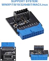 MZHOU USB 3.0 19PIN to TYPE-C 20PIN Adapter Front Panel Header IDC Connector view 6
