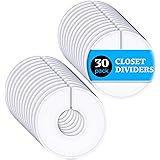 30 Closet Dividers for Hanging Clothes- White Closet Divider Set of 30 | Clothing Rack Dividers, Clothes Dividers for Closets