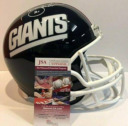 tiki barber signed helmet