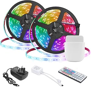 Led Lights 32.8 ft Mafiti Waterproof Led Room Lights for Bedroom with Remote Cuttable and Extendable + UL Listed Adapter+Organizer Luces Led Dorm Kids Girls Bedroom Wall Ceiling Indoor Decor