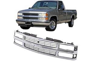 Perfit Liner Front Grille Grill Chrome Shell and Black Insert Compatible with 1994-1998 Chevrolet C/K 1500 2500 3500 Suburban Tahoe SUV with Composite Headlamp Type GM1200238 15981106