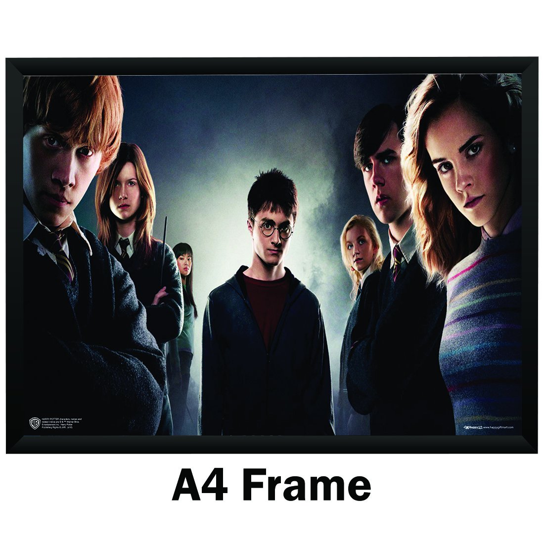 Happy Giftmart Harry Potter Ron Weasley Hermione Granger Luna Lovegood Neville Longbottom Ginny Weasley Poster Wb Officially Licensed A3 13 X 19 Frame Amazon In Home Kitchen