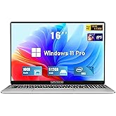 FUNYET 16 Inch Laptop Computer, Gaming Laptop, 16GB RAM 512GB SSD, Intel 12th Gen N95 Processor(up to 3.4GHz), FHD 1920 * 120