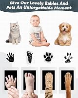 MOXTOYU Baby Handprint & Footprint Kit 3 Inkless Pads 6 Frames Clips view 6