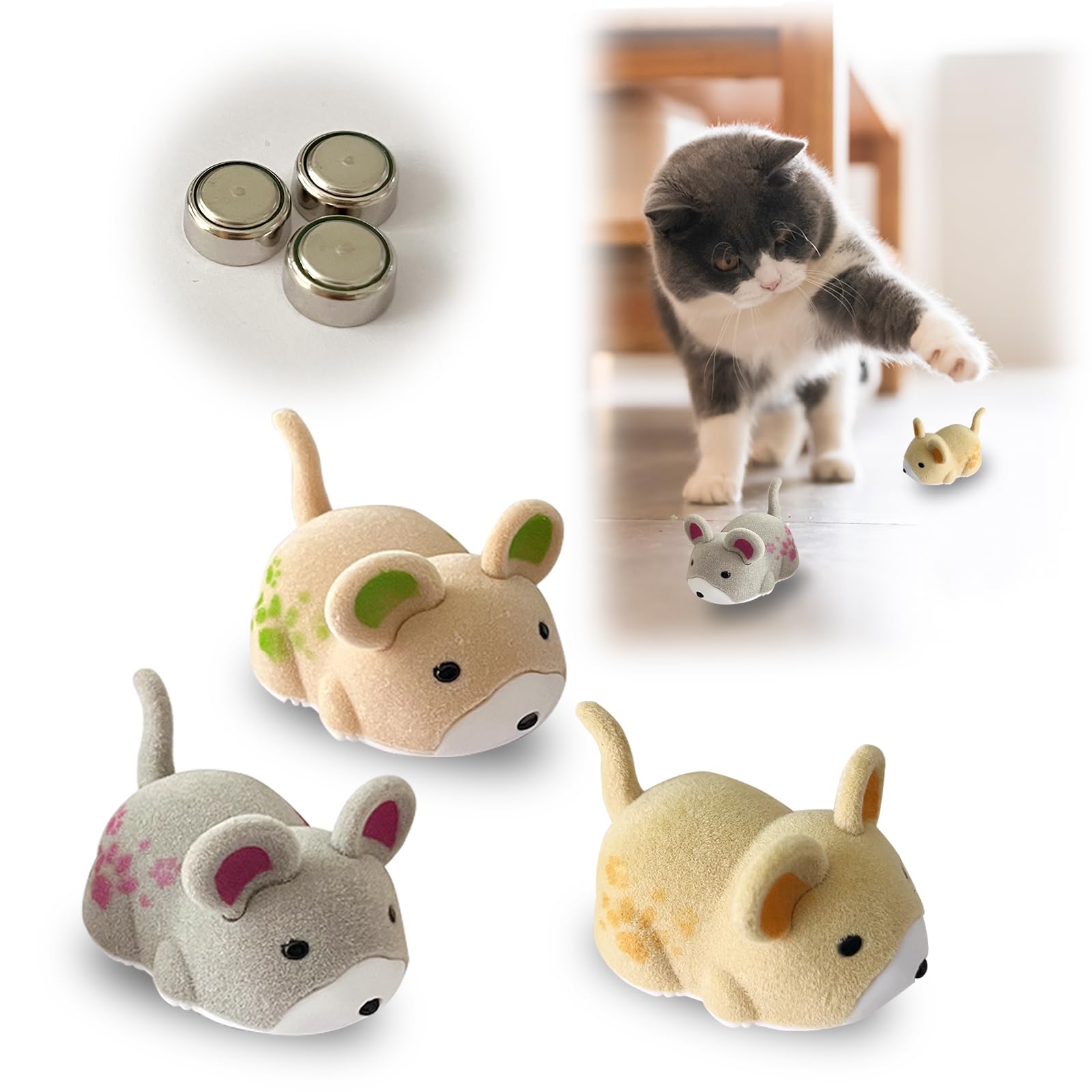 Photo 1 of OHGOSH Hamster Teaser That Escapes, Cats Catching Mouse Game, Interactive Cat Toy, Quirky Pet Interactive Tools, Hurry Up and Give It to Your House Pet (3 PCS)
