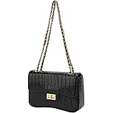 Milisente Women Shoulder Bag Small Quilted Denim Bag Chain Clutch Purses and Handbags Or Crossbody For Evening Formal Party