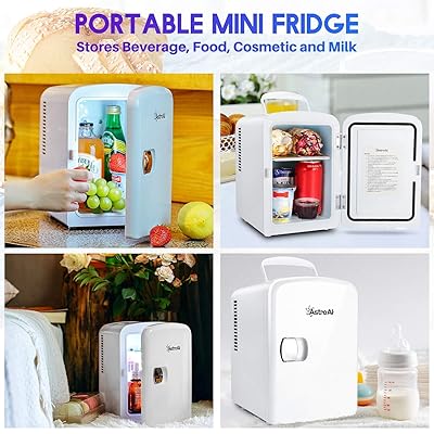Buy Astroai Mini Fridge 4 Liter 6 Can Ac Dc Portable Thermoelectric Cooler And Warmer For Skincare Foods Medications Home And Travel White Online In Canada B07s2rbct5