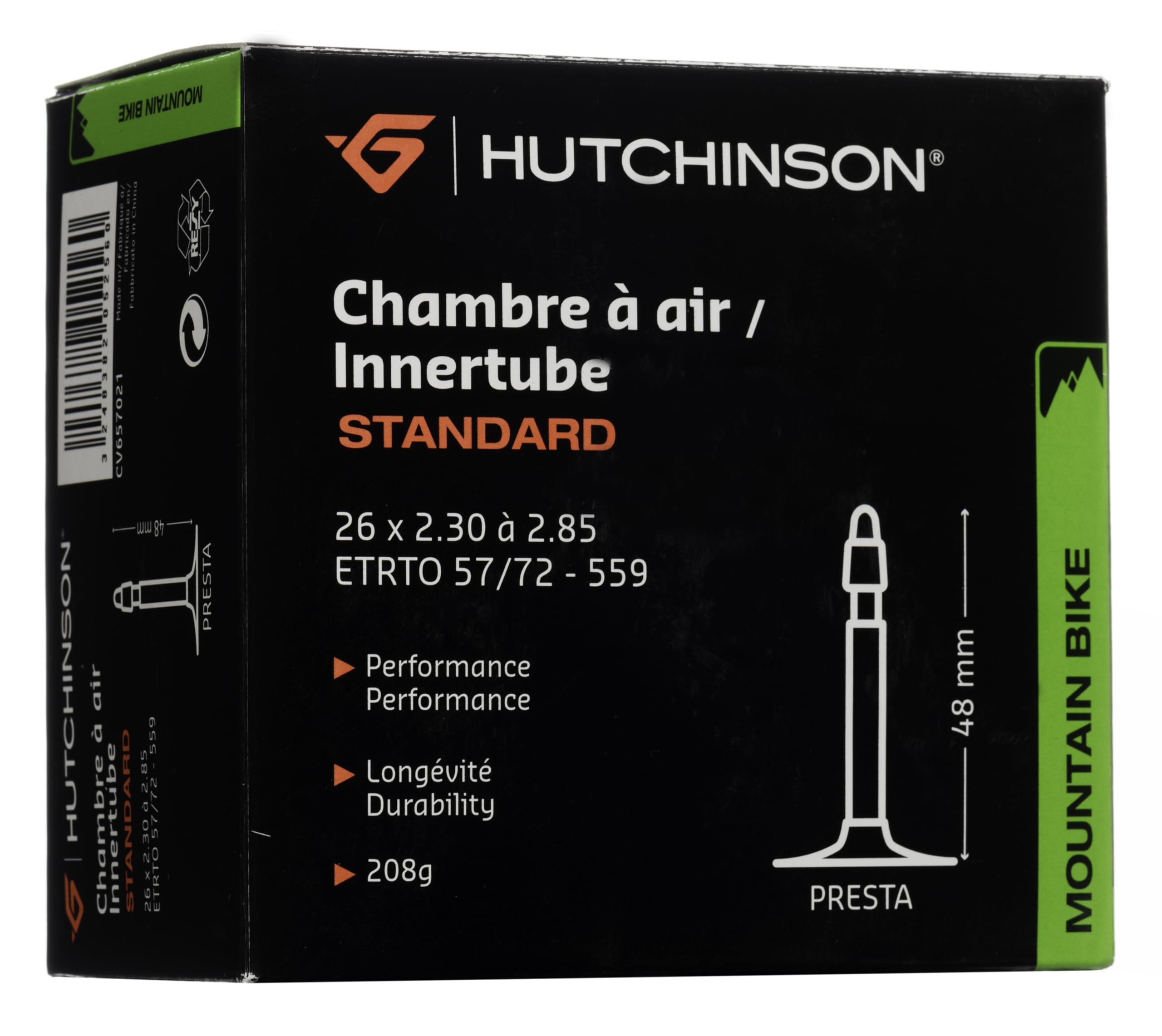 HUTCHINSON Cv657021 Tube Black 26 x 2.30 a 2.85