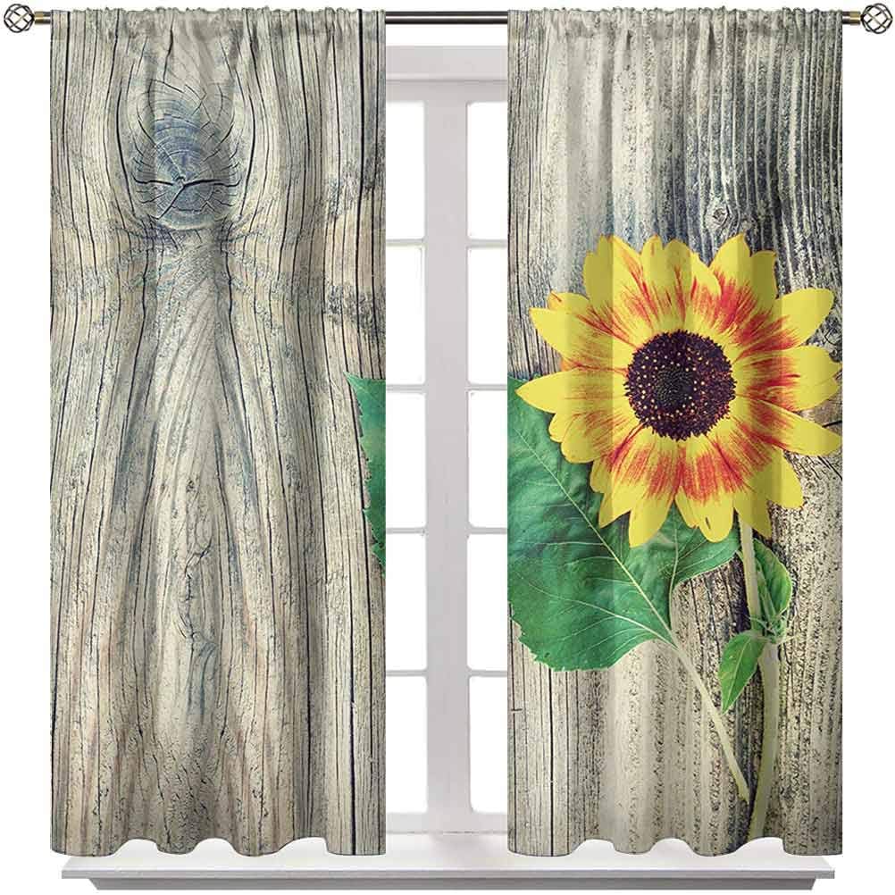 Bedroom Curtain Sunflower Energy Efficient Window Treatment