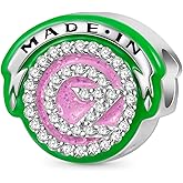 GNOCE Wicked OZ Logo Glow-in-the-Dark Charm Bracelet for Women, S925 Sterling Silver Dangle Charms for Women Wife, Valentine‘s Day, Mother’s Day Jewelry