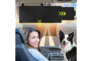 FILBA Car Visor Extender, Polarized Sun Visor Multifunctional Retractable Polycarbonate HD Automotive Sunshade Blocker for Car Anti-Glare, Uv, Fog and Snow Blindness 13" (Black)