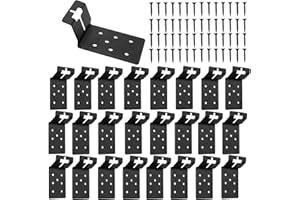 ICOKIN 24 Pack T-Post Bracket 4" T Post Mount Bracket for Signs, Or Fences