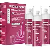 5% Minoxidil for Women Hair Regrowth Spray, hers hair regrowth treatment Infused with Biotin, Extra Strength Treatment to Combat Hair Loss and Thinning, 3 Bottles