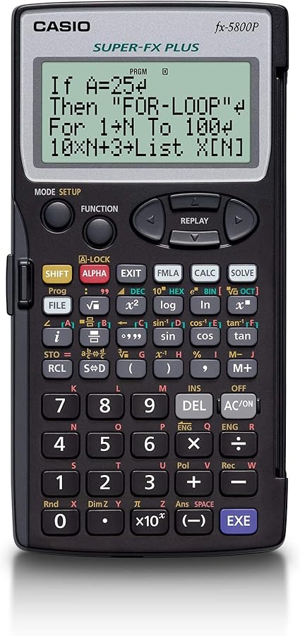 Amazon Com Casio Super Fx Plus Fx 5800p Programmable Scientific