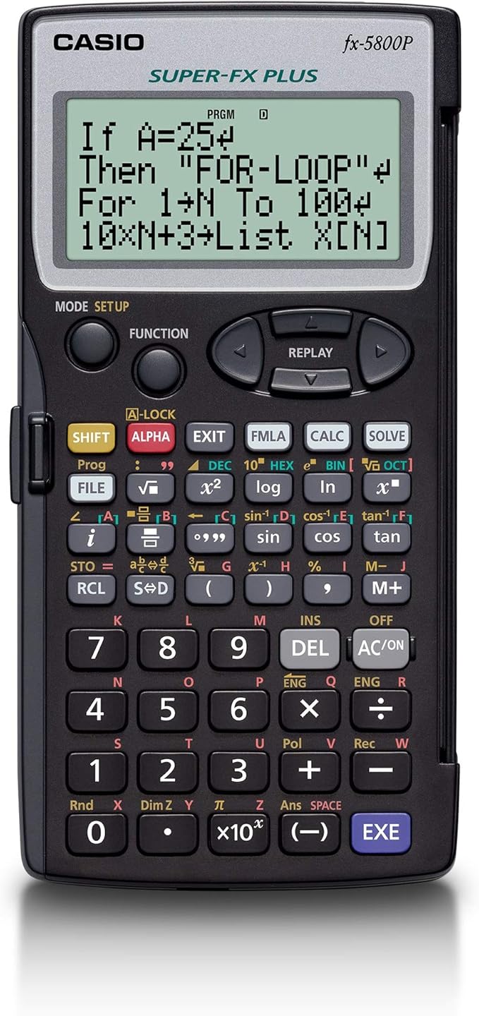 Amazon Com Casio Super Fx Plus Fx 5800p Programmable Scientific