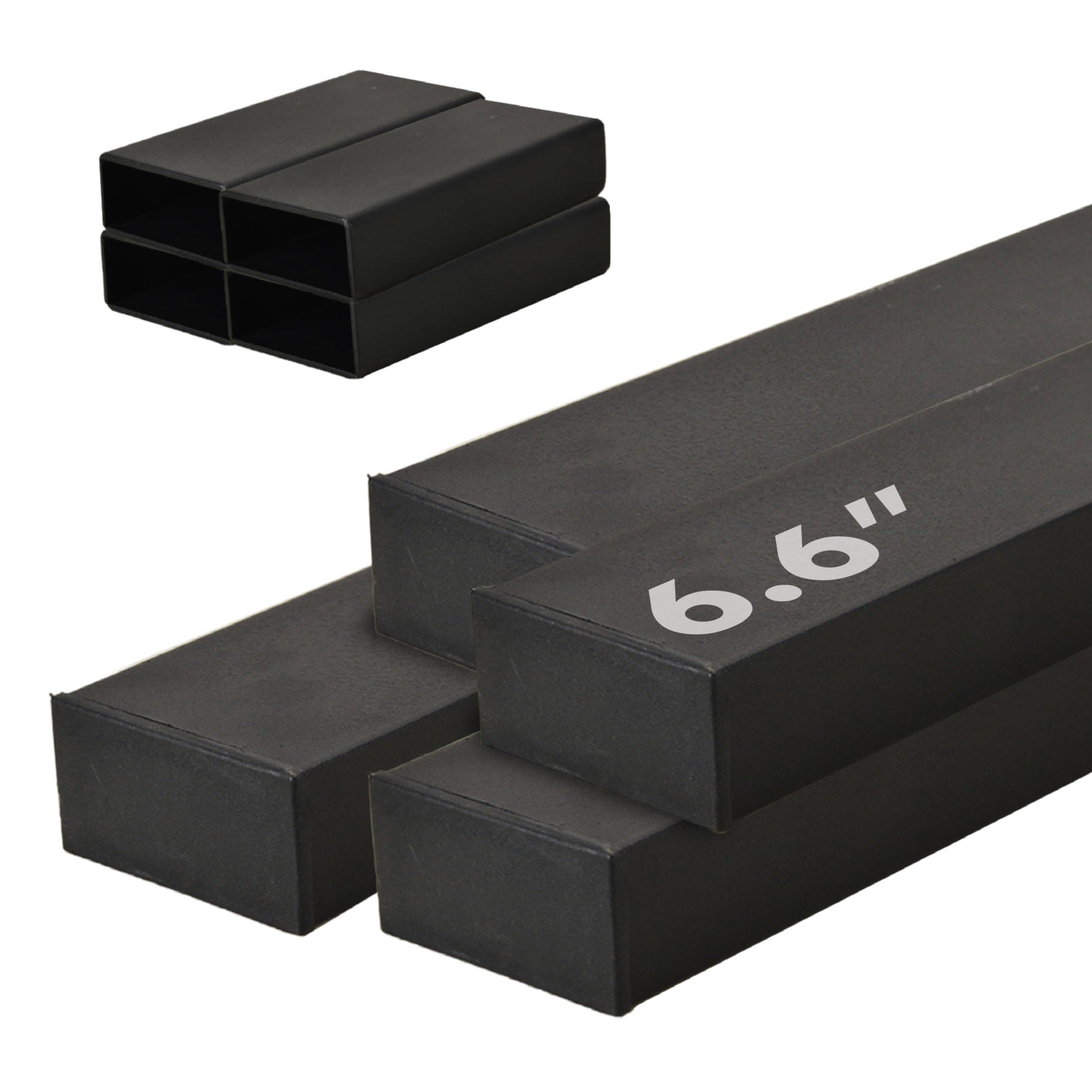 Photo 1 of 4 Pack 6F6 Length Stainless Steel 304 Adjustable Cable Rectangular Handrail for Cable Railing System, Top Rail Deck Stair Indoor Outdoor (Black)