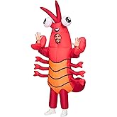 Spooktacular Creations Adults Halloween Inflatable Costumes, Full Body Lobster Blow-up Outfit for Cosplay Themed Parties