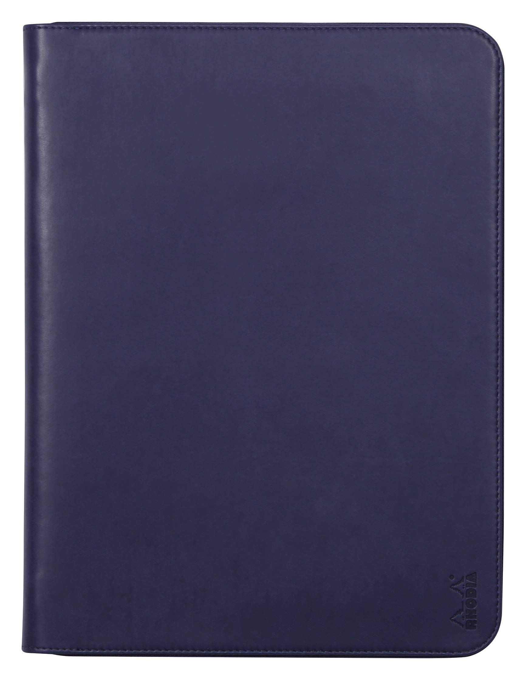 RHODIA 168120C - Briefcase Rhodiarama Midnight Blue - for Notepads and Notebooks A4 or A4+ | Dimensions Closed 25.5x34 cm - Pocket for Tablet - Premium Faux Leather