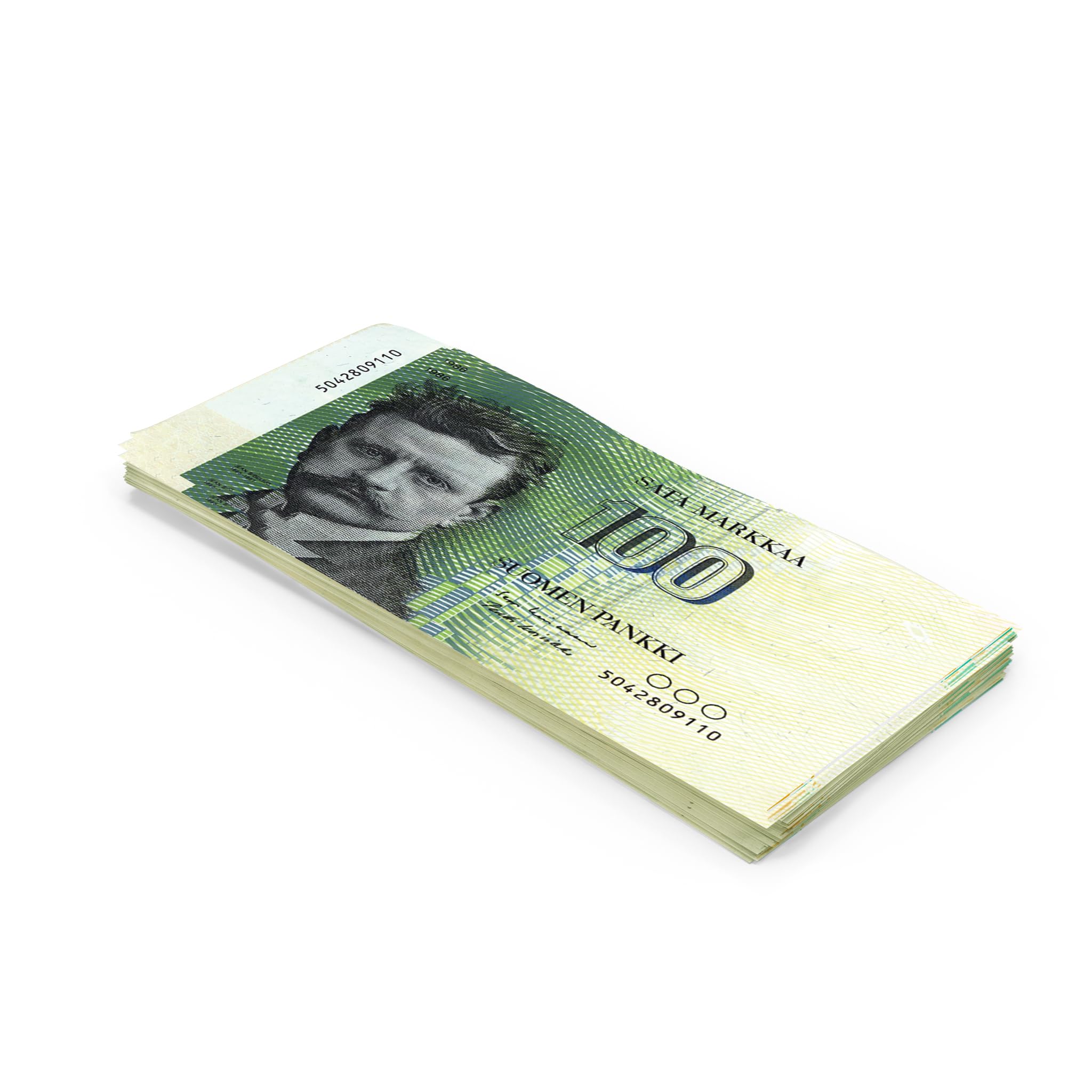 Scratch Cash 100 x mk 100 Finnish Brands Money for Playing (Real Size)