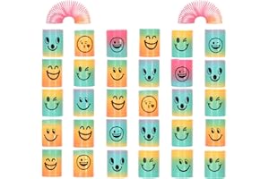 Irnushka Mini Rainbow Coil Party Favors for Kids, Plastic Spring Toy for Easter Egg Filler, Carnival Prize, Birthday Goodie Bag Stuffers