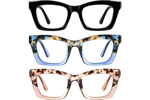 resjok Oprah Reading Glasses for Women-Blue Light Blocking Fashion Readers with Spring Hinge Square Eyeglasses