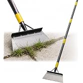 Garden Flat Shovel - Floor Scraper, 60" Multifunctional Garden Cleaning Shovels, Heavy Duty Floor Scrapers Long Handle,Metal Weeding Scraper for Lawn Edging, Snow Ice Removal,Snow Ice Scraper