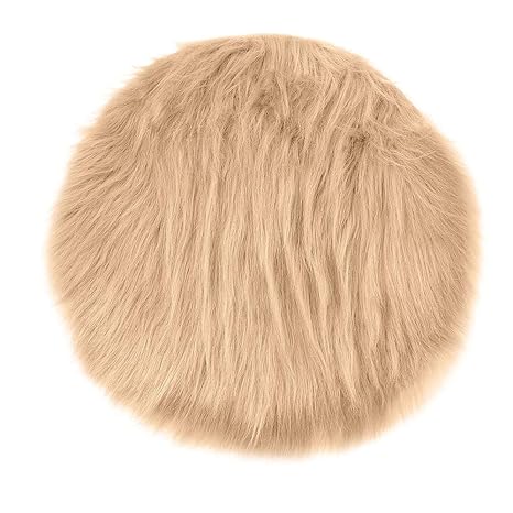 Culater Home Decor Khaki One Size Culater Round Area Rugs Solid