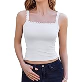 Avidlove Camisole Tops for Women Lace Tank Top Y2k Square Neck Undershirts Going Out Summer Tops 2025 Trendy