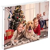 NIUBEE Acrylic Photo Frame 8x10,Clear Picture Frame 20% Thicker Block,Frameless Acrylic Frames Double Sided,Trendy Home Decor & Modern Gift Idea