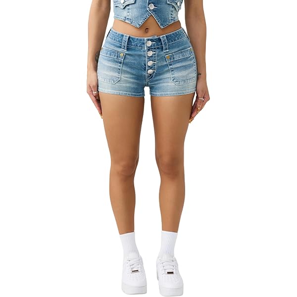 True Religion Brand Jeans Jennie Midrise Curvy Flap Pocket Denim