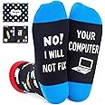 HAPPYPOP Geek Gifts for Men: Programming Computer Socks, Geeky Gifts for Programmers and Computer Geeks