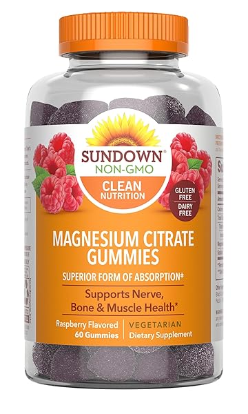 SUNDOWN MAGNESIUM CITRATE GUMMIES, RASPBERRY FLAVORED, 60 COUNT