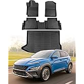 CreekT® for Hyundai Kona Floor Mats 2018-2023 (No for EV),All Weather Heavy Duty Waterproof Floor mats & Cargo Liner for Hyundai Kona Accessories 2023 2022 2021 2020 2019 2018 SE SEL Limited Preferred
