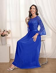 Wedtrend Women's Cocktail Dress Floral Lace Chiffon