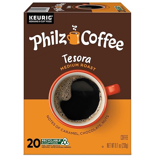 PHILZ COFFEE TESORA K-CUP® POD COFFEE, SINGLE SERVE KEURIG® K-CUP® PODS, MEDIUM ROAST COFFEE, 20 COUNT