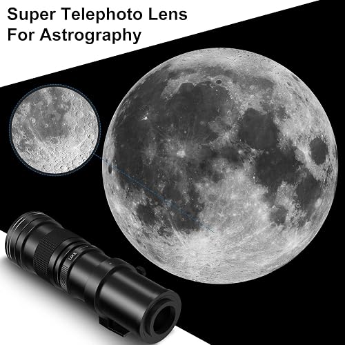 Lightdow Super-Teleobjektiv 420–800 Mm – Manuell, Für Sony Alpha – Mit T-Adapter, Perfekt Für Wildlife & Sport