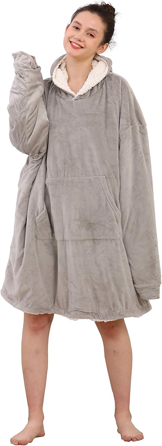 Amazon.com: Wrap Blanket Sweatshirt-Over-Sized Hoodie Blanket, Deluxe